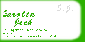 sarolta jech business card